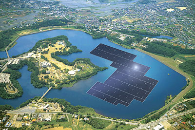 Le Japon, champion du solaire flottant... et du charbon - © Kyocera TCL Solar
