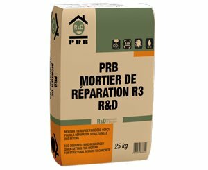 Gamme R&D PRB : mortier de réparation R3 R&D