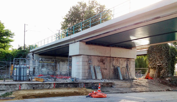 Chantier de rénovation du Pont de Brébant