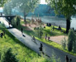 Paths on the banks in Paris, part of the right bank soon to be pedestrian in turn