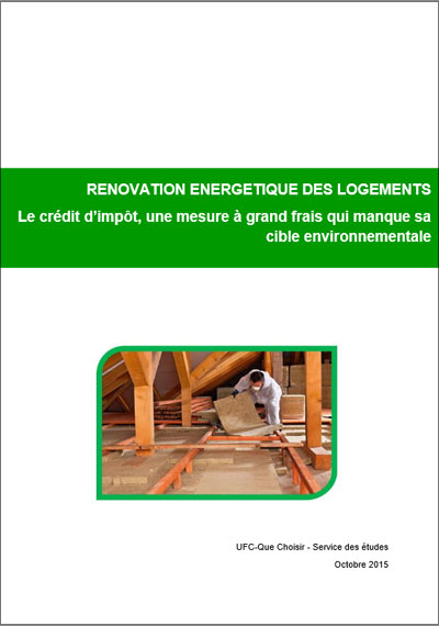 © UFC-Que Choisir - RENOVATION ENERGETIQUE DES LOGEMENTS