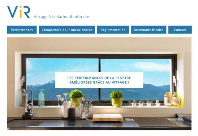 © VIR - Nouveau site internet pour choisir un vitrage performant