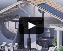 Sunwood de Cheminées Poujoulat : un système de distribution d'air chaud solaire et bois