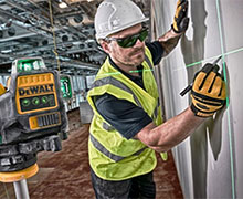 Nouvelle gamme de lasers de chantiers sur batteries DeWALT