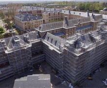 A 37.500 m2 scaffolding system to restore the Lakanal high school (92)