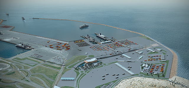 Calais Port 2015 : Première pierre posée pour cet ambitieux projet - © Bouygues Construction