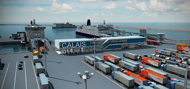 Calais Port 2015 : Première pierre posée pour cet ambitieux projet - © Bouygues Construction