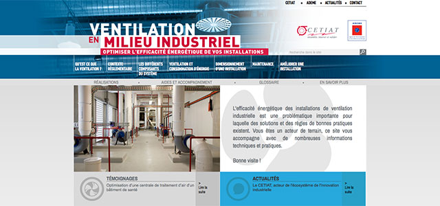 Le CETIAT, en partenariat avec l'ADEME, dévoile un nouveau site sur la ventilation industrielle - © CETIAT