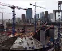 Timelapse de la construction des Jardins de l'Arche