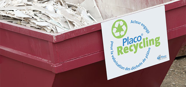 Placoplatre, acteur clé de la valorisation des déchets de plâtre de chantiers - © Placoplatre