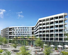 Pose de la première pierre du programme mixte P.2.4 à Palaiseau