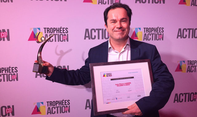 Jean-Pierre Laherre de Villeroy & Boch Carrelage élu deuxième meilleur manager de l'année aux Trophées Action Co - © Action Co
