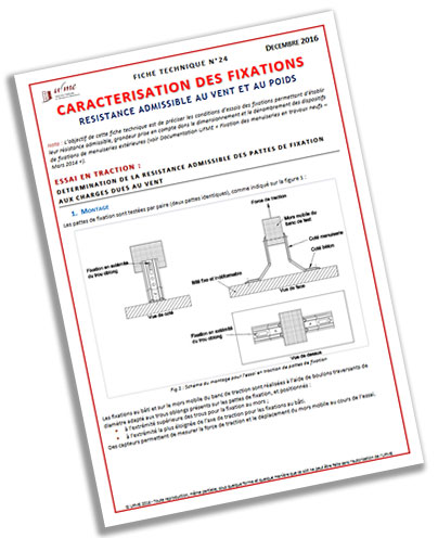 UFME presents the Technical Sheet "Characterization of fasteners: admissible resistance to wind and weight" - © UFME