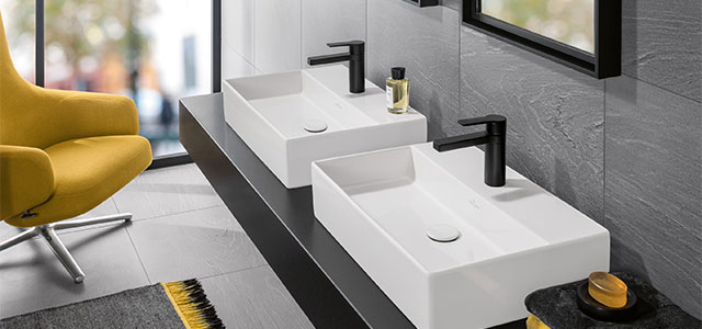 Le style urbain s’invite dans la salle de bains avec la nouvelle vasque Memento 2.0 Villeroy & Boch - © Villeroy & Boch
