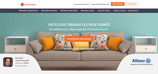 Travauxlib raises € 1,8 million from Xavier Niel and Breega Capital - © Travauxlib