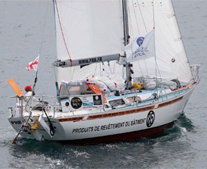 Philippe Péché prend le départ de la Golden Globe Race avec un voilier aux couleurs de PRB