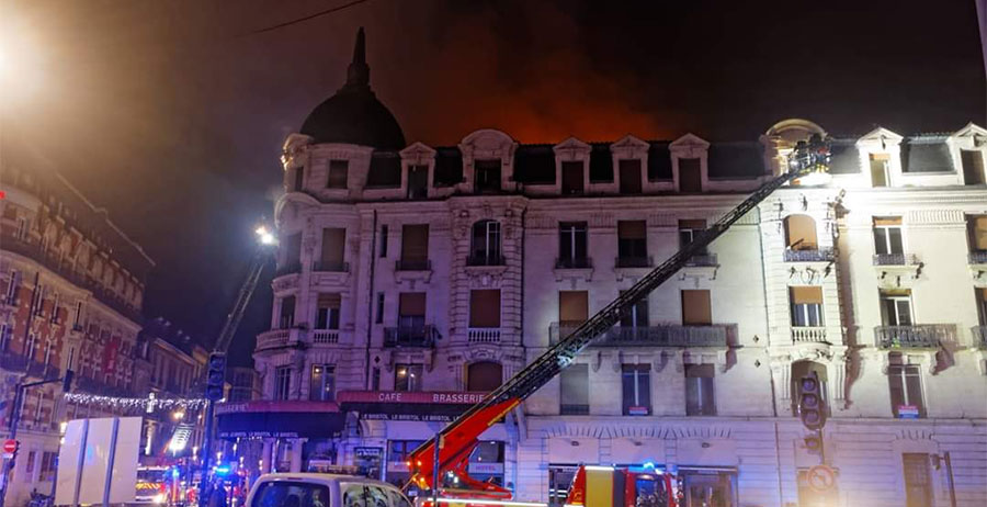 Immeuble de Toulouse - © Sapeurs Pompier du 31 via Twitter