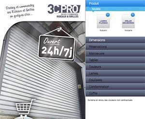 Le Configurateur 3C PRO s'ouvre aux persiennes, jalousies et rideaux métalliques