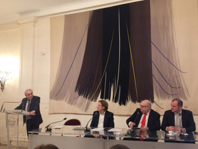 From left to right: Michel JULIEN-VAUZELLE, Bertrand LEMOINE, Philippe HOSTALERY, Stéphane HERBIN - © ConstruirAcier