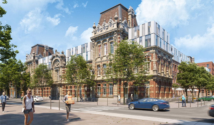 Restructuration du lycée Jean Macé à Lille en logements. Crédit : © SaisonMenu & associés