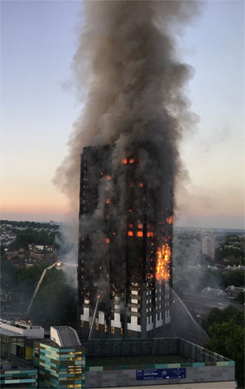The Grenfell Fire - © Natalie Oxford via Wikimedia Commons - Creative Commons License