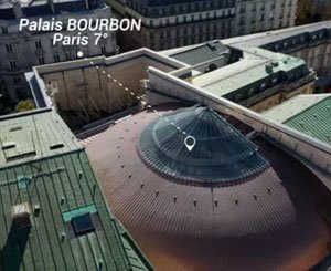 Renovation of the roof of the Palais Bourbon in Paris