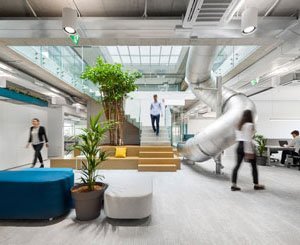 GenePlanet has created a tailor-made work environment with the Isotherm modular carpet from Milliken