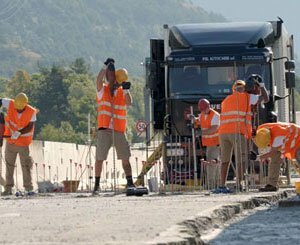 Preservation of road infrastructure on a motorway towards Turin