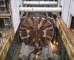 Le Bourget Airport: the Florence tunnel boring machine has passed through the station