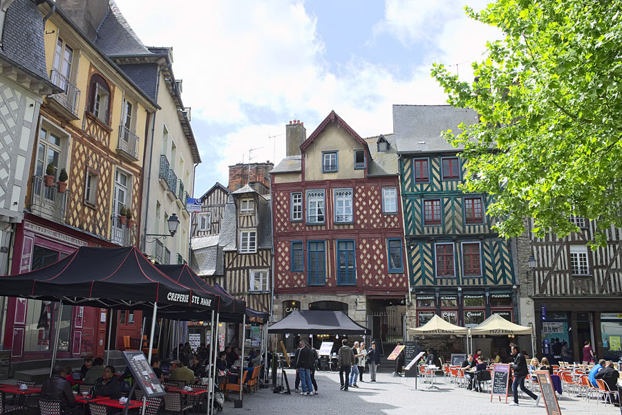 Maisons médiévales à Rennes © Nicolas Vollmer via Flickr - Licence Creative Commons