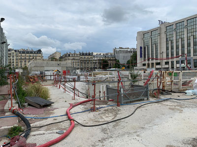 Construction of the Porte de Clichy metro station, line 14 of the Paris metro © Chabe01 via Wikimedia Commons - Creative Commons License