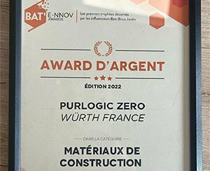 Purlogic Zéro de Würth France reçoit un award d'argent au BAT'E-NNOV
