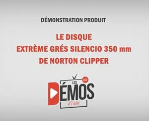 Demonstration of the disc "Extreme Grès Silencio 350mm" Norton Clipper - Les Démos d'Estelle