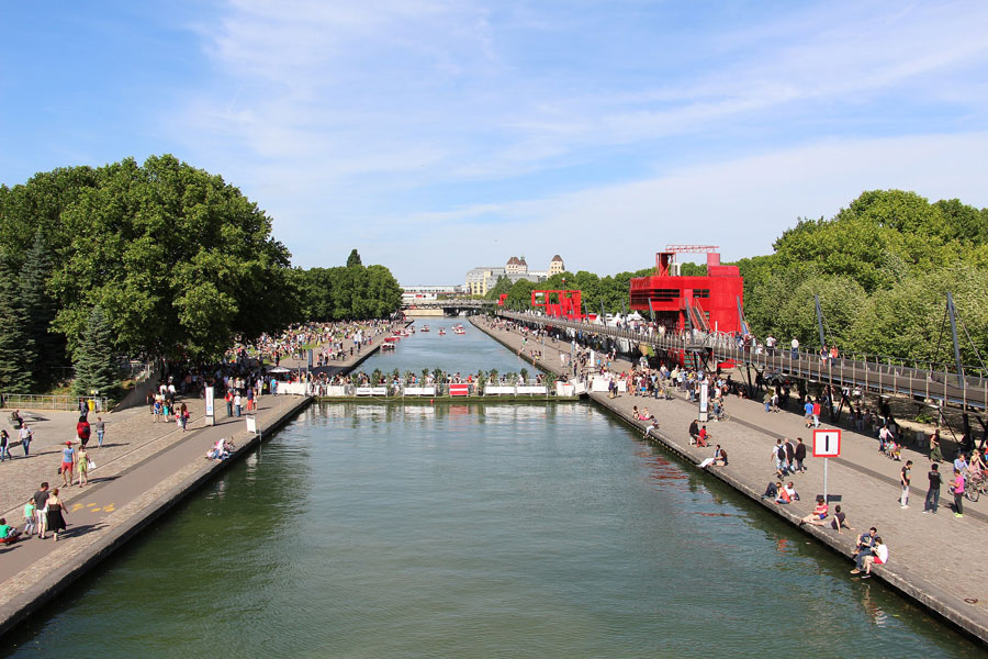 Canal de l'Ourcq près du Parc de la Villette © Fred Romero via Wikimedia Commons - Licence Creative Commons