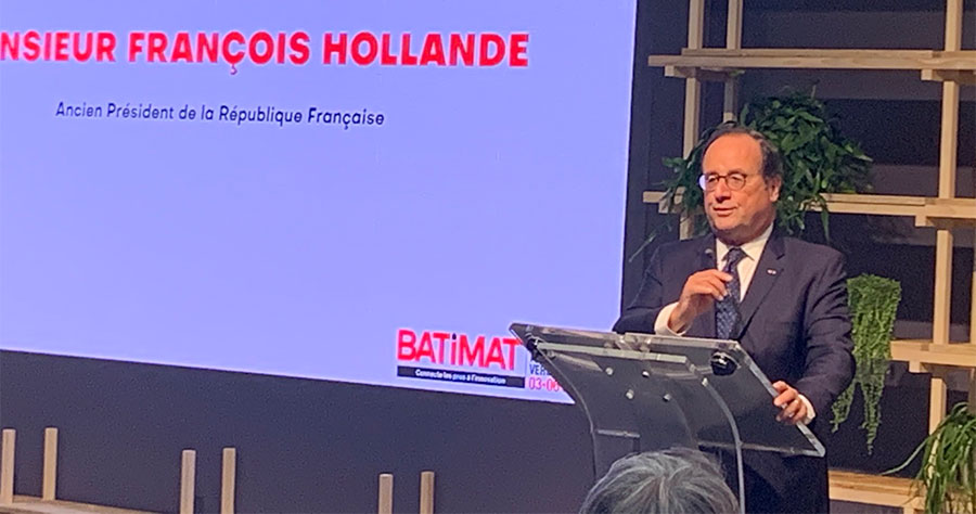 François Hollande à Batimat 2022 - © Isabelle de Foucaud via Twitter