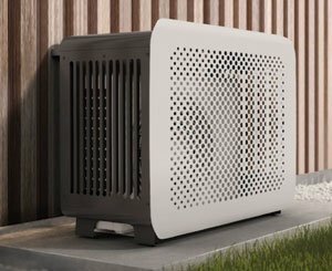 Successfully integrate the heat pump into the exterior landscape with Outsteel