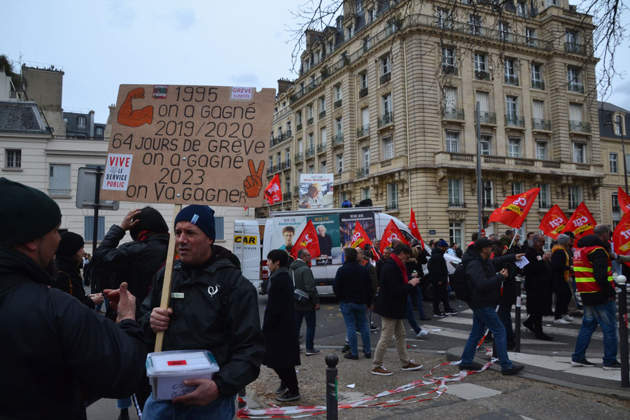 Manifestatnts contre la réforme Borne des retraites © Jeanne Menjoulet via Flickr - Licence Creative Commons