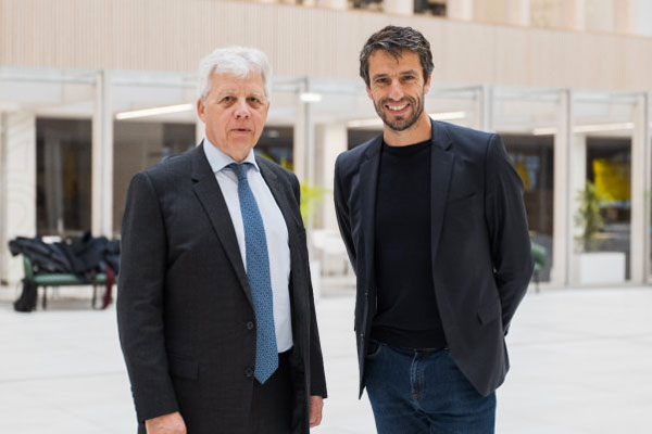 Gérard Déprez, President of LOXAM and Tony Estanguet, President of Paris 2024, on Thursday March 30, 2023 at the headquarters of the Paris 2024 Olympic and Paralympic Games Organizing Committee - © Paris 2024