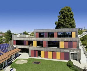 Bavaria's most colorful sun shading products for the Betzigau municipal kindergarten