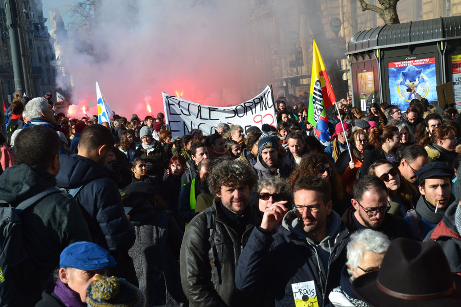 Manifestants contre la réforme des retraites © Jeanne Menjoulet via Flickr - Licence Creative Commons