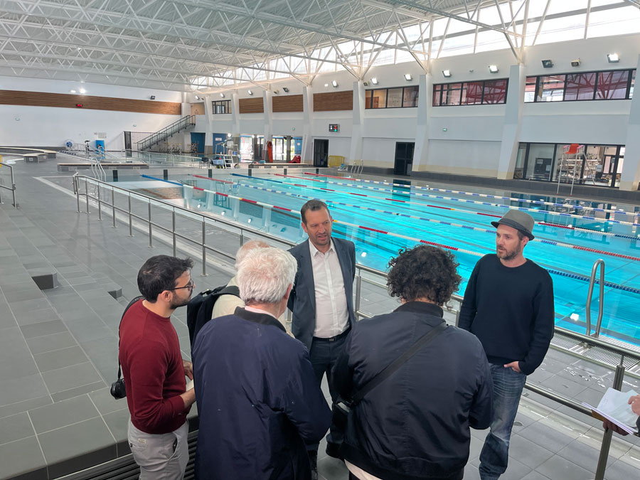 Mr Jean Philippe Gautrais during the press visit to the Fontenay-sous-Bois ice rink on May 17 © Equans