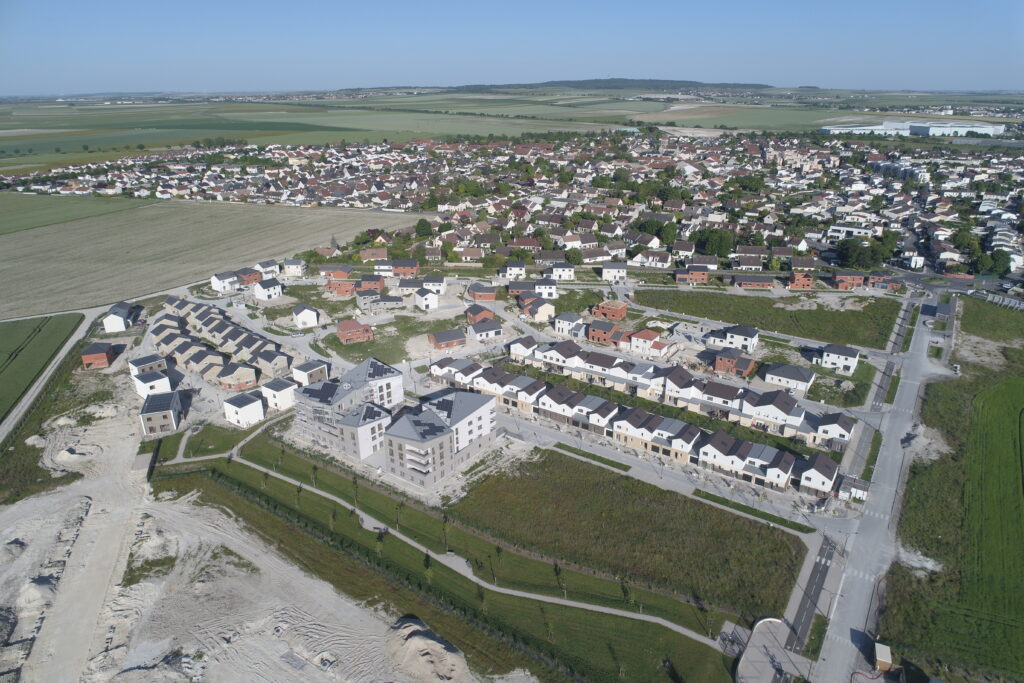 Vue aérienne « Les Promenades de Damoiselle » – © Plurial Novilia