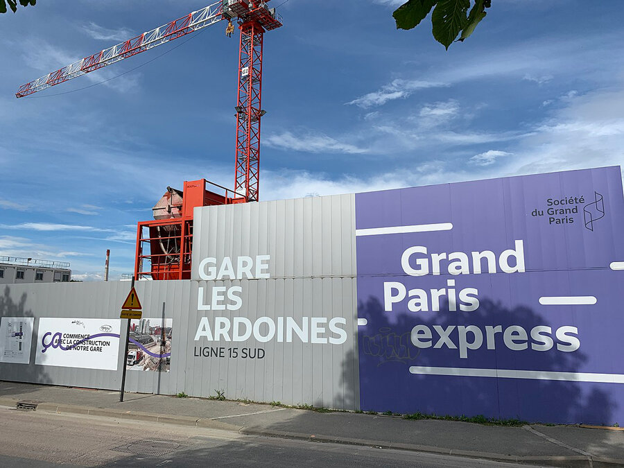 Construction site of Les Ardoines metro station, line 15 of the Paris metro, Vitry-sur-Seine © Chabe01 via Wikimedia Commons - Creative Commons License