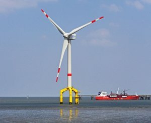 In the Mediterranean, the first floating wind turbine of the Provence Grand Large project installed