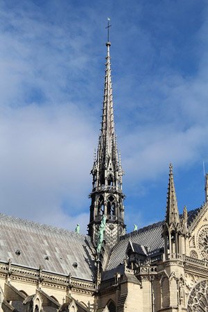 Spire of Notre-Dame de Paris © Chabe01 via Wikimedia Commons - Creative Commons License