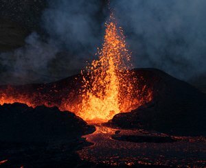 In Iceland, a volcanic eruption plays into overtime