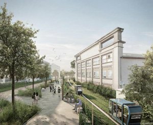 Arcadis conçoit les aménagements du parc urbain du quartier des Rives de Meurthe Nord à Nancy qui accueilleront la première ligne Urbanloop