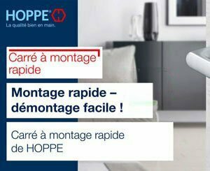 Poignées de porte HOPPE installées en moins de 8 secondes : carré à montage rapide