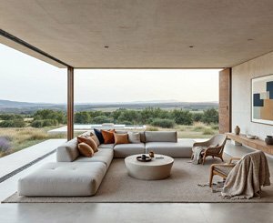 Une maison horizontale de 230 m² signée Arts & Beauté Studio s'étire à flanc de colline, comme suspendue entre ciel et garrigue