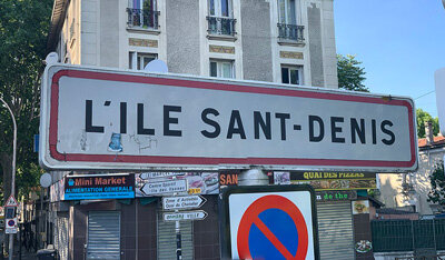 Panneau d'entrée dans L'Île-Saint-Denis © Chabe01 via Wikimedia Commons – Licence Creative Commons